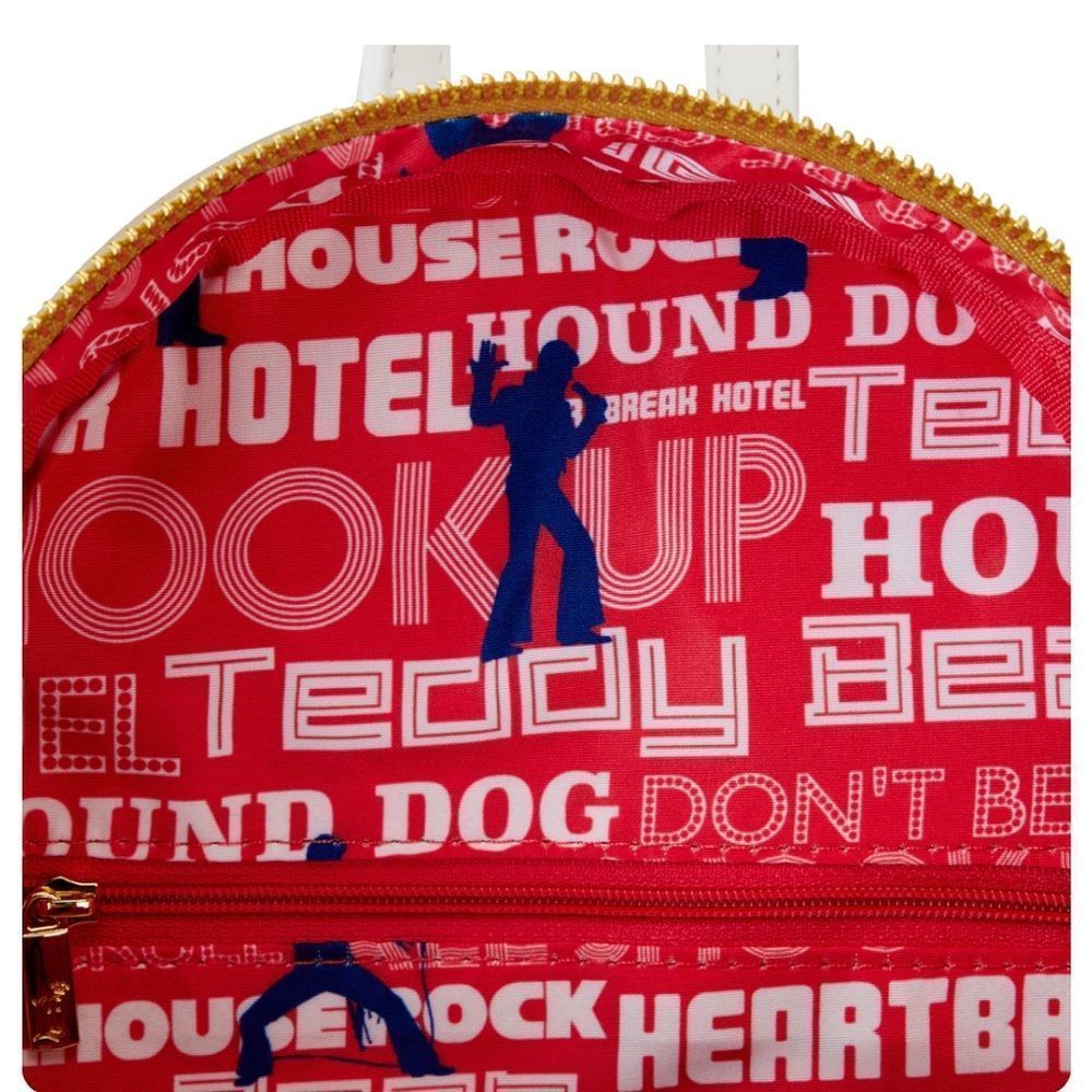 🎸🎸 Loungefly Elvis Presley Aloha Jumpsuit Cosplay Mini Backpack - Picture 4 of 5